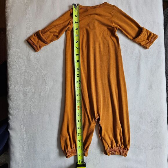 NWOT Monkey Motion Baby Nightgown / Romper Natural Fabric Versatile sz 0-3 mo - Picture 4 of 5